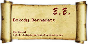 Bokody Bernadett névjegykártya